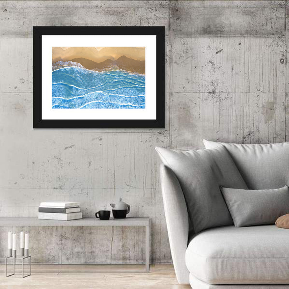 Aerial Azure Beach Wall Art