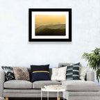 Misty Golden Ridge Landscape Wall Art