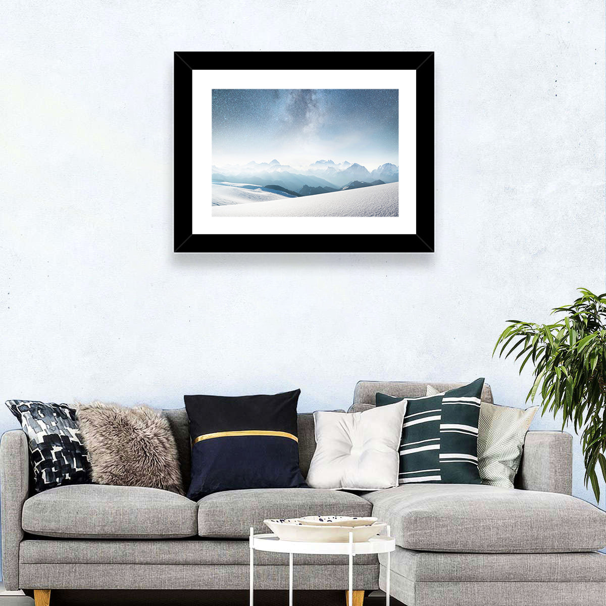 Winter Mountains & Milky Way Wall Art