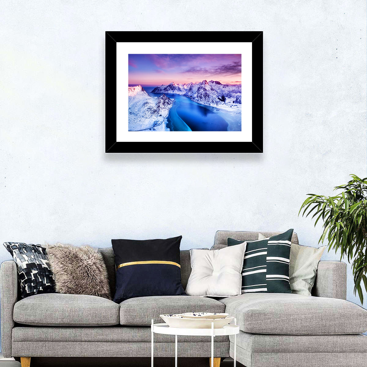 Flakstadpollen Fjord at Sunset Wall Art