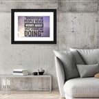 Successful People Never Worry Cloudy Sky Quote Wall Art