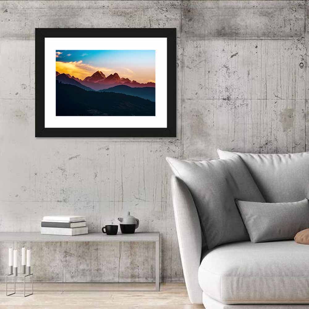 Helambu Mountain Range at Sunrise Wall Art