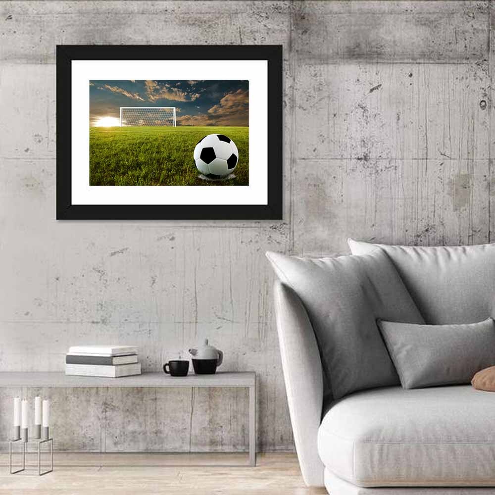 Soccer Ball in Stadium Wall Art