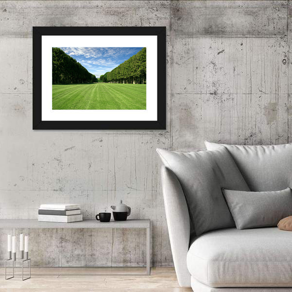 Tree-lined Manicured Lawn Wall Art