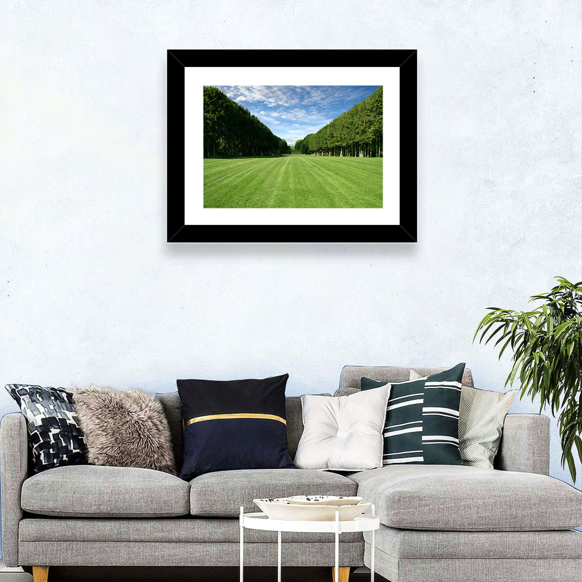 Tree-lined Manicured Lawn Wall Art