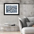 S-curve Winter Forest Road Wall Art