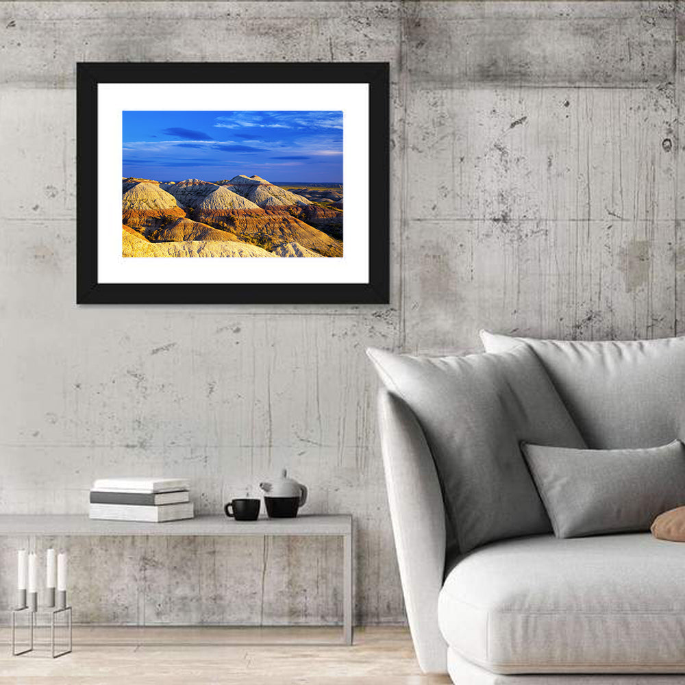 Badlands National Park Golden Hour Wall Art in a room, landscape