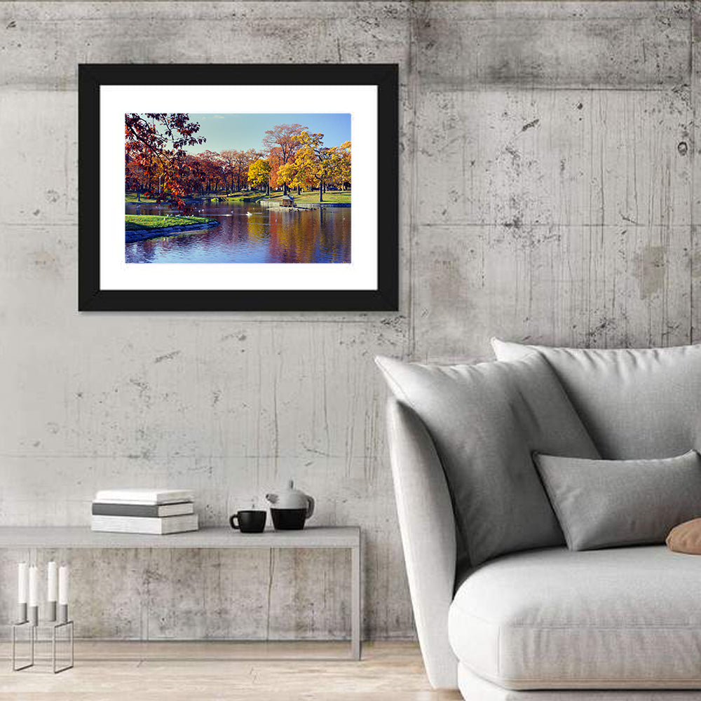 Deering Oaks Autumn Pond Wall Art
