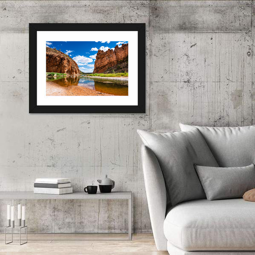 Glen Helen Gorge Wall Art in a room, landscape