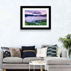 Misty Mountain Valley at Twilight Wall Art