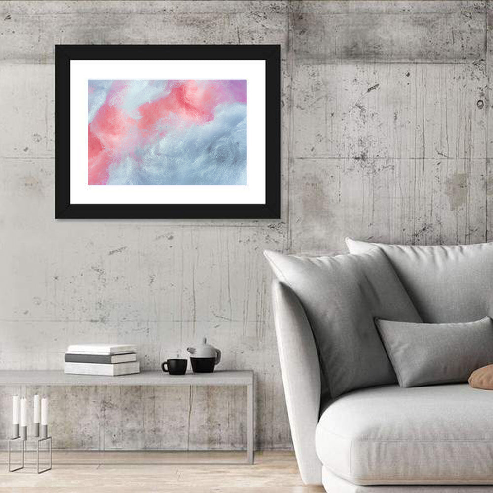 Spun Sugar Abstract Wall Art in a room, landscape