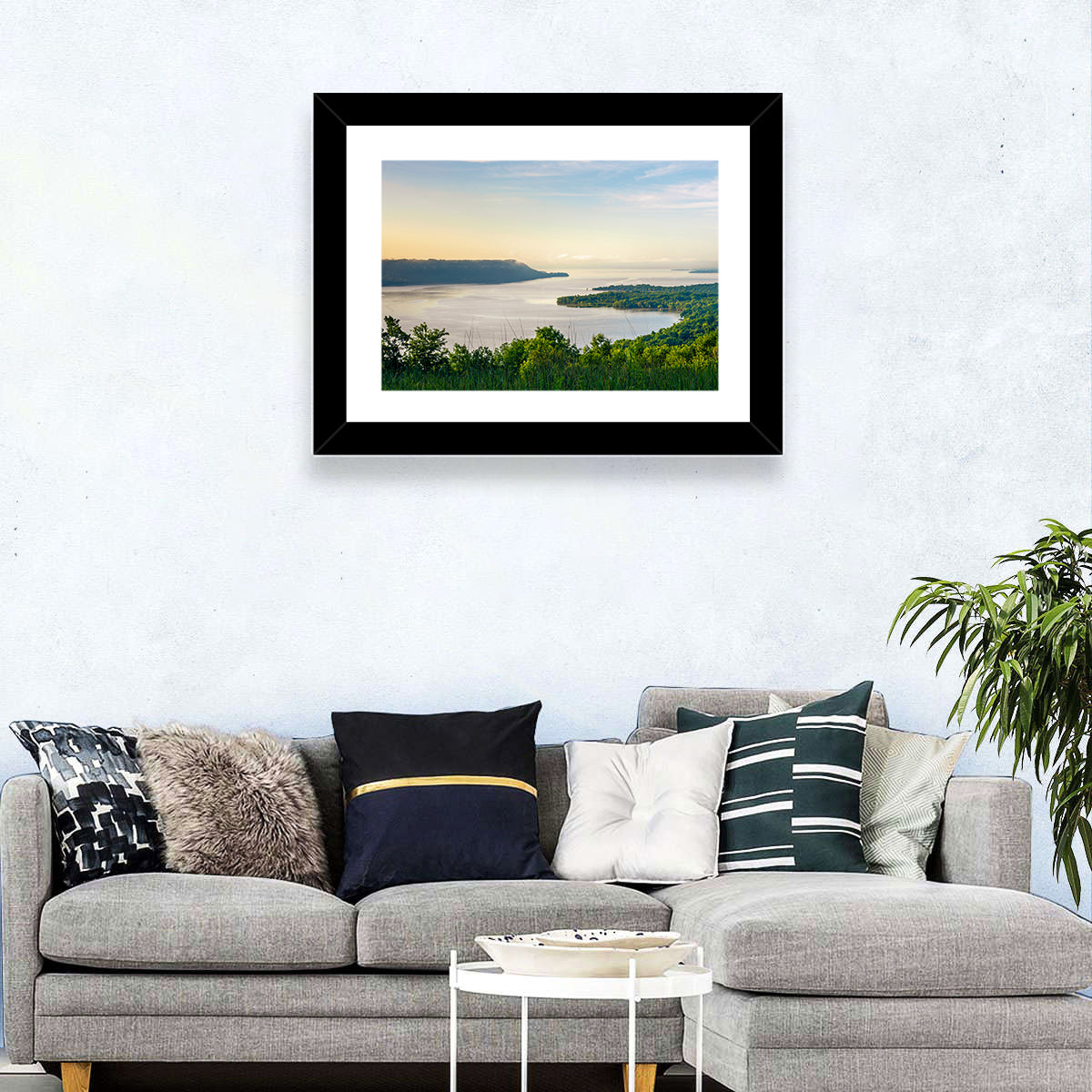 Mississippi River and Lake Pepin Wall Art in a room, landscape