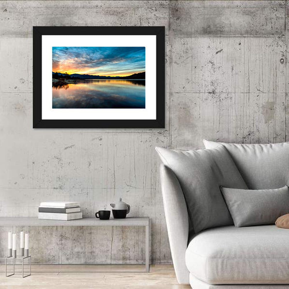 Lake Hemet Sunrise Reflection Wall Art