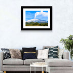 Snow-capped Mount Etna with Volcanic Plume Wall Art