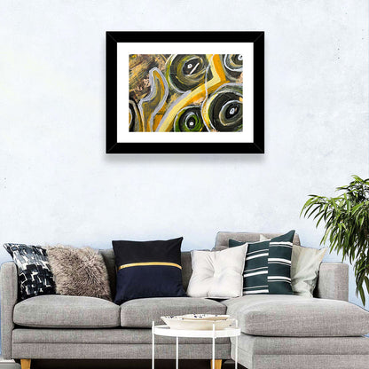 Circular Brush Strokes Texture Wall Art