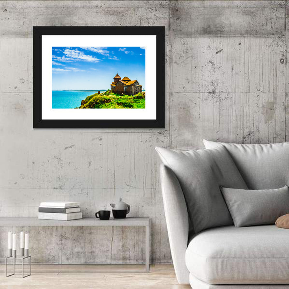 Sevanavank on Lake Sevan Wall Art in a room, landscape