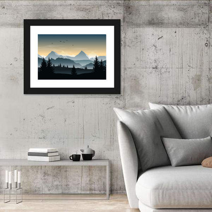 Misty Hills Silhouette Wall Art