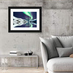 Emerald Aurora Over Mirror Lake Wall Art