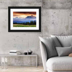 Austrian Mountain Peaks at Dusk Wall Art