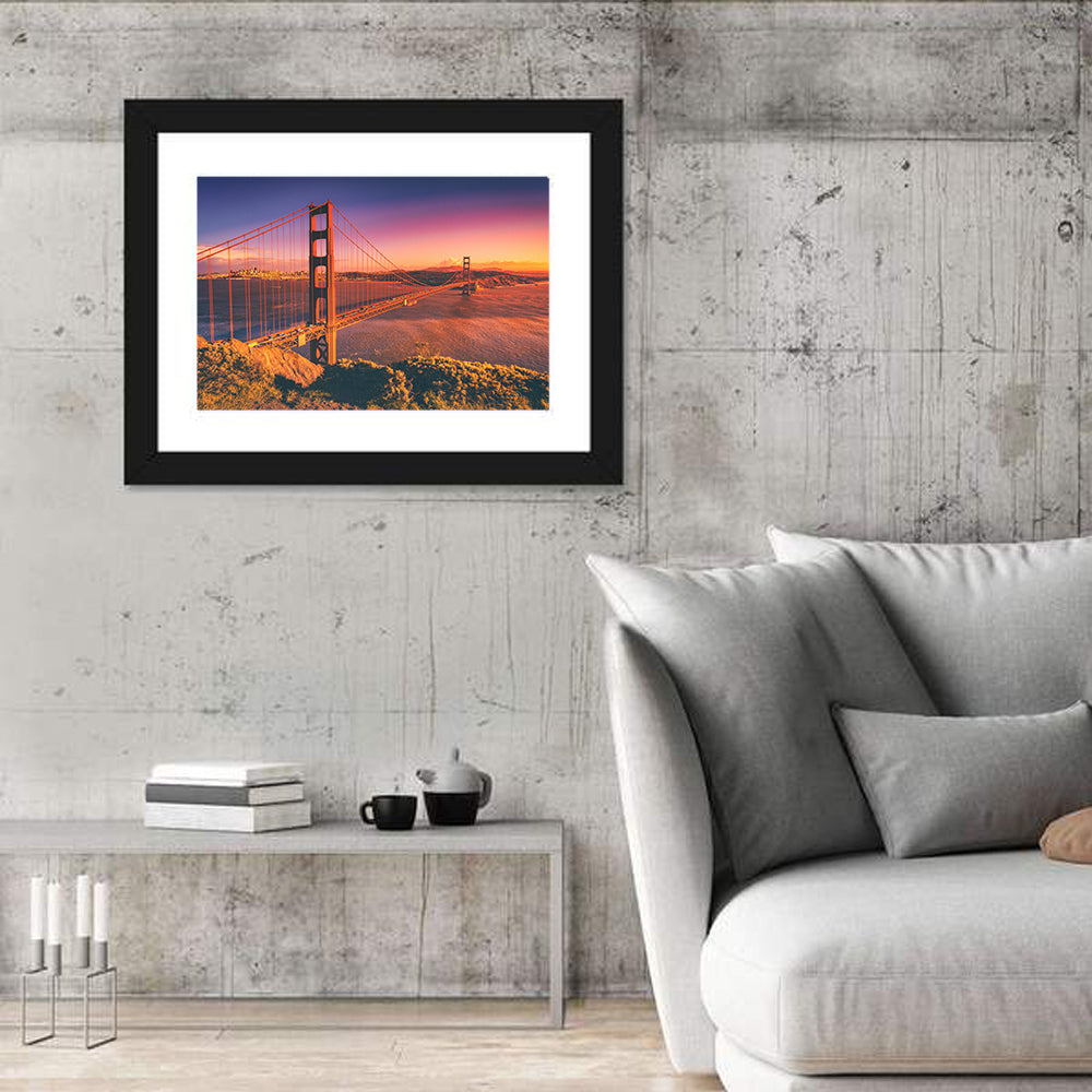 Golden Gate Bridge at Sunset Wall Art