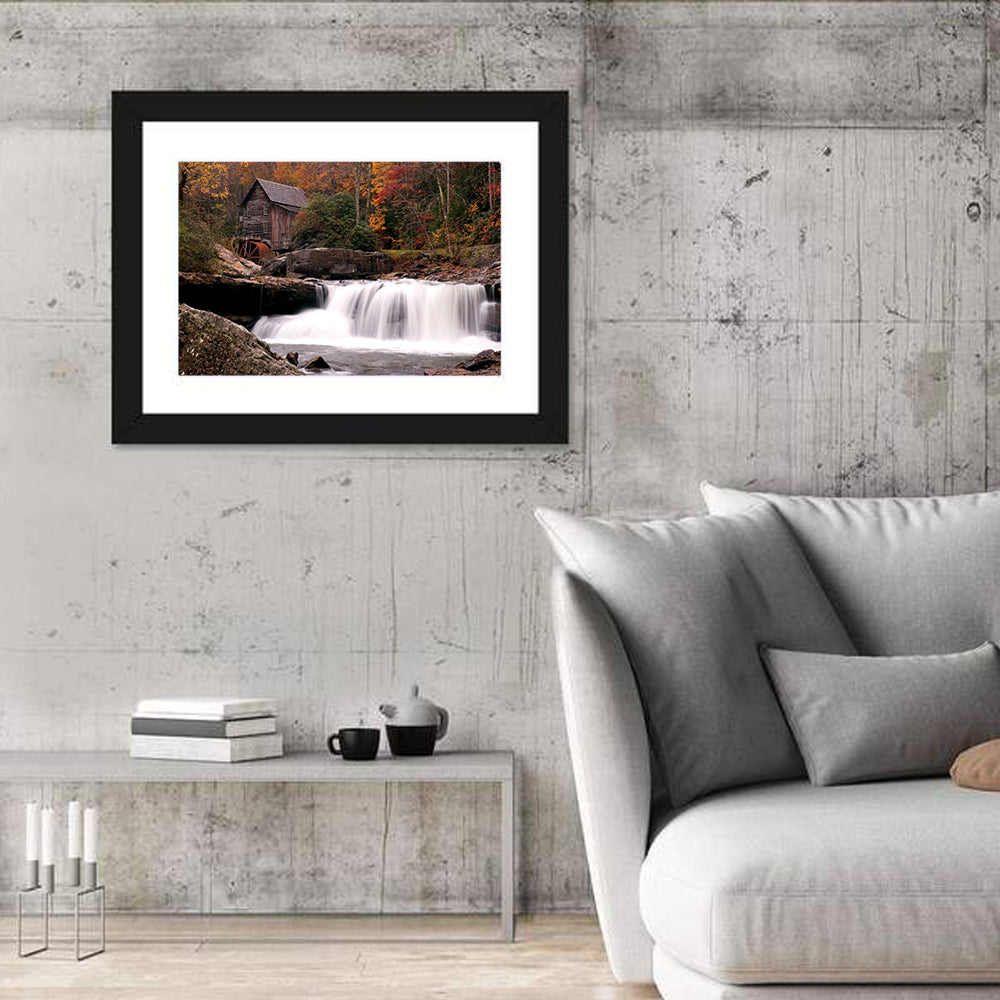 Glade Creek Grist Mill, West Virginia Wall Art in a room, landscape
