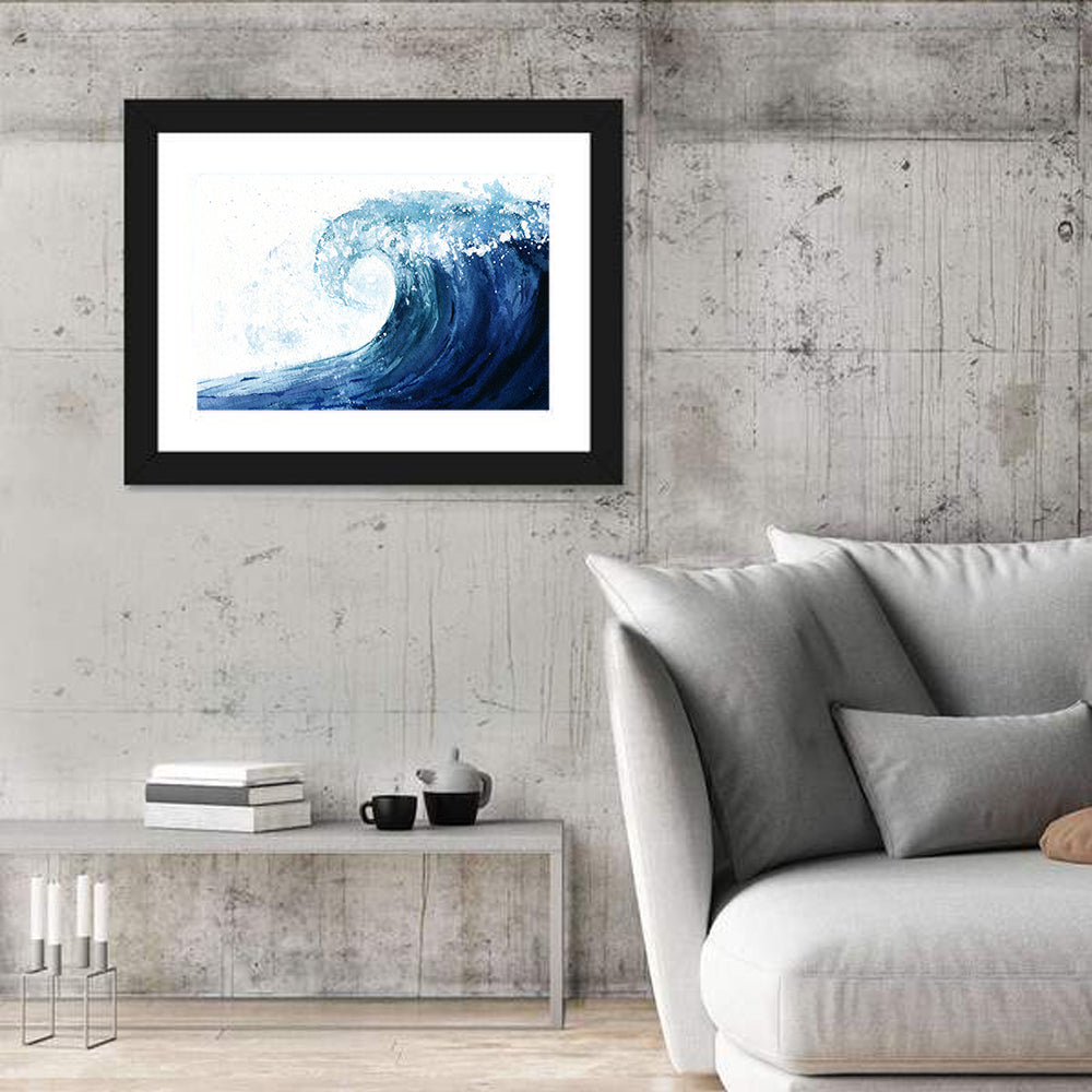 Watercolor Sea Wave Wall Art