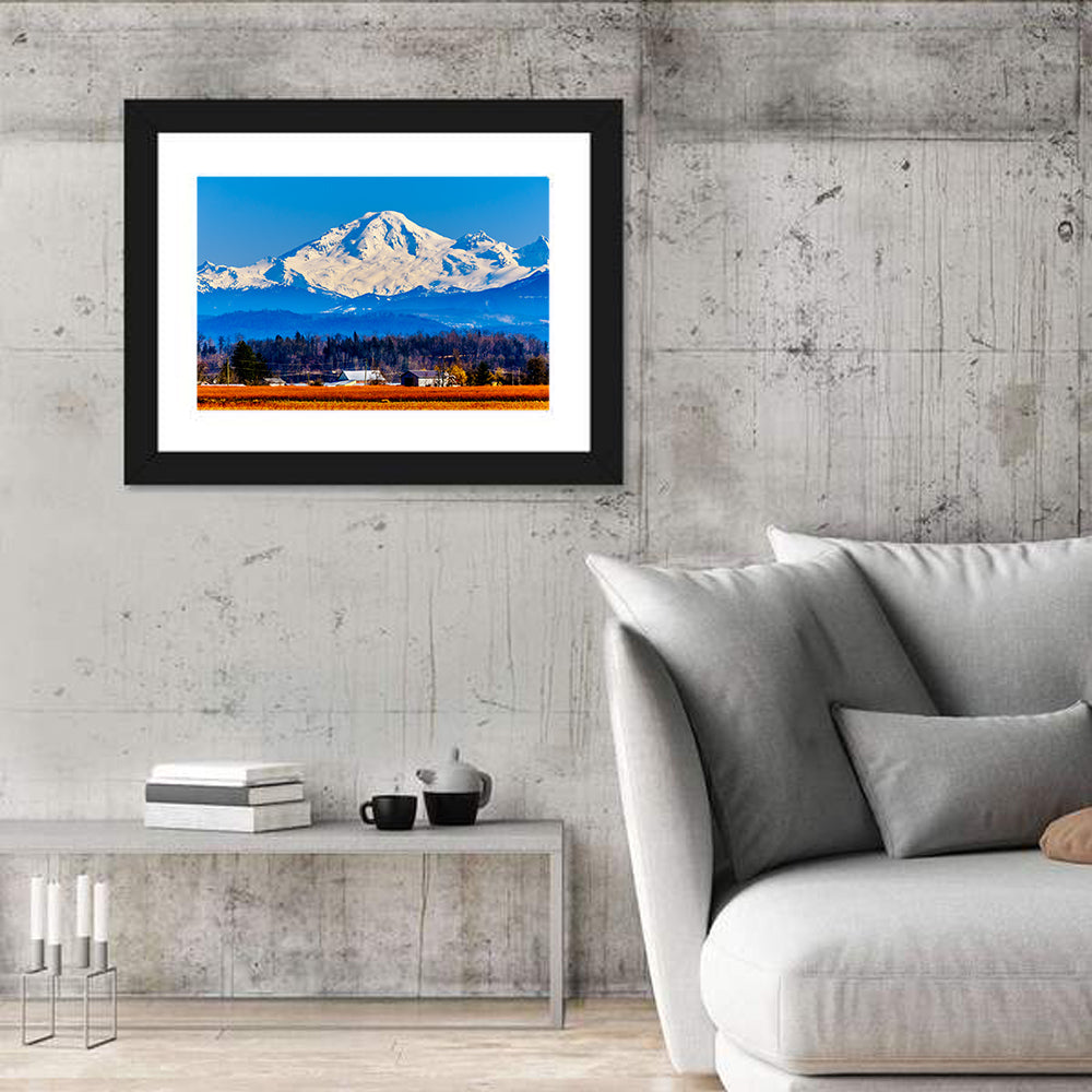 Mount Baker Fields Wall Art in a room, landscape