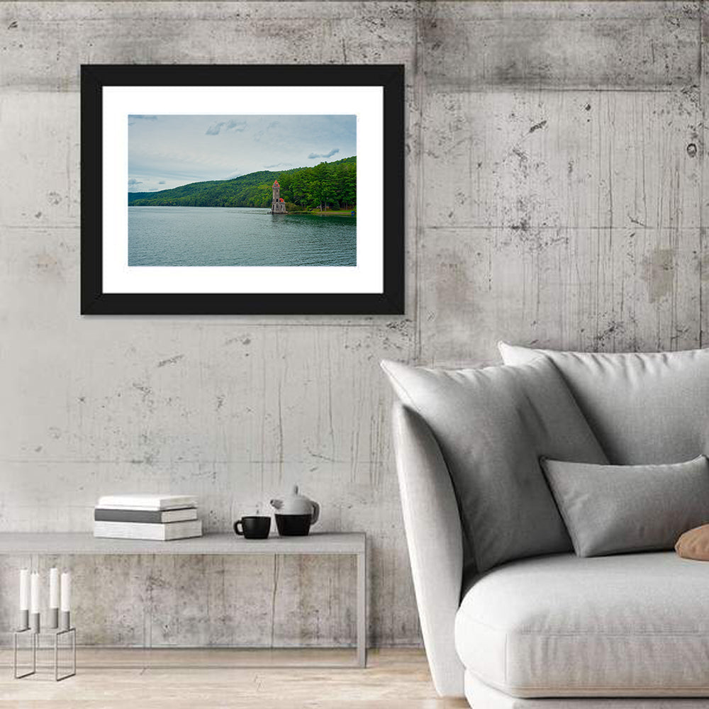 Otsego Lake View with Stone Tower Wall Art