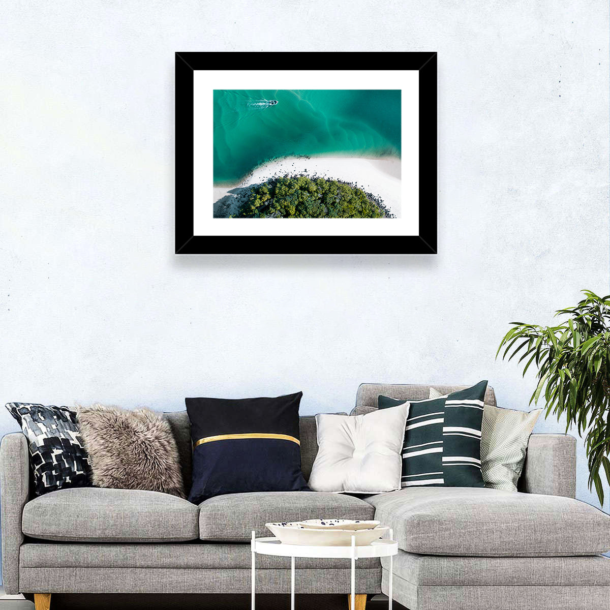 Clam Beach Aerial Wall Art