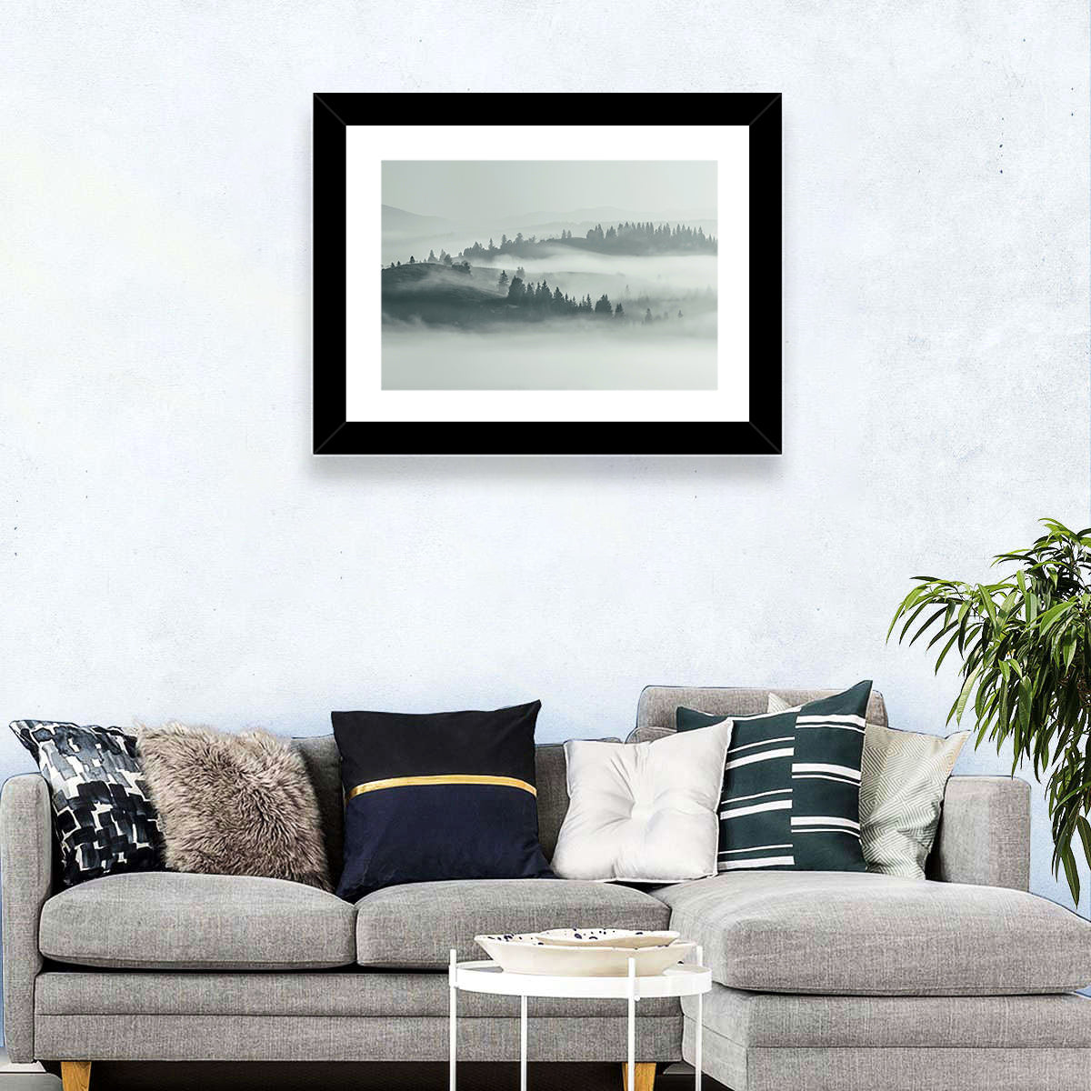 Foggy Carpathian Landscape Wall Art