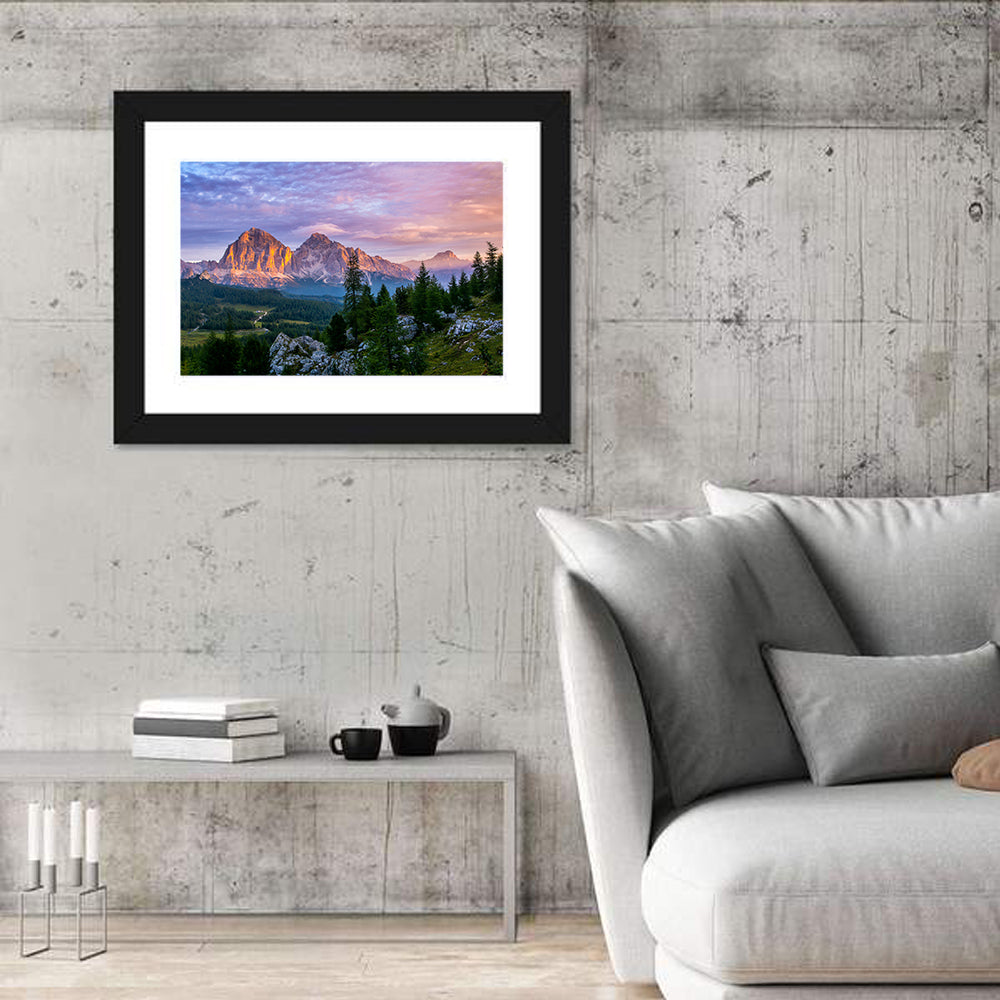 Cortina Dolomites Golden Hour Wall Art