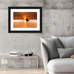 Horse and Rider at Sunset Wall Art