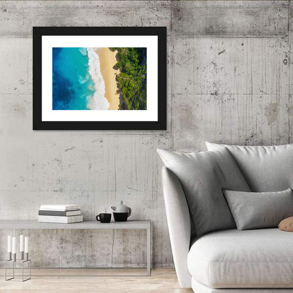 Aerial Turquoise Beach View Wall Art