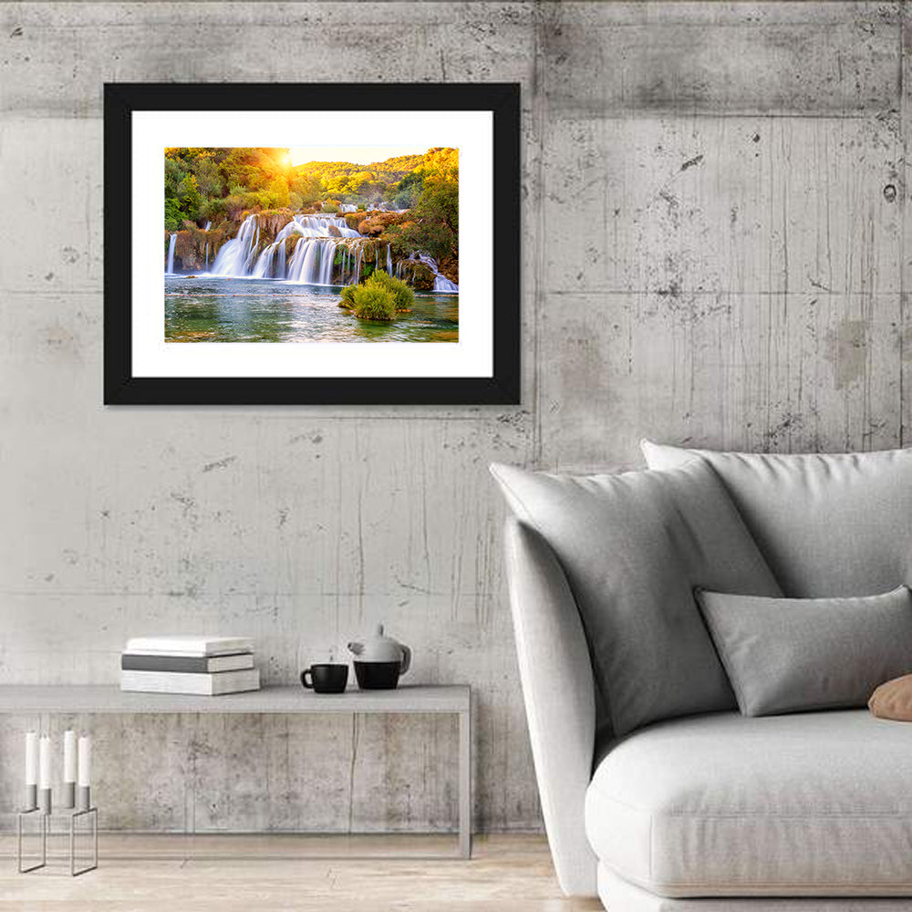 Skradinski Buk Waterfall at Golden Hour Wall Art