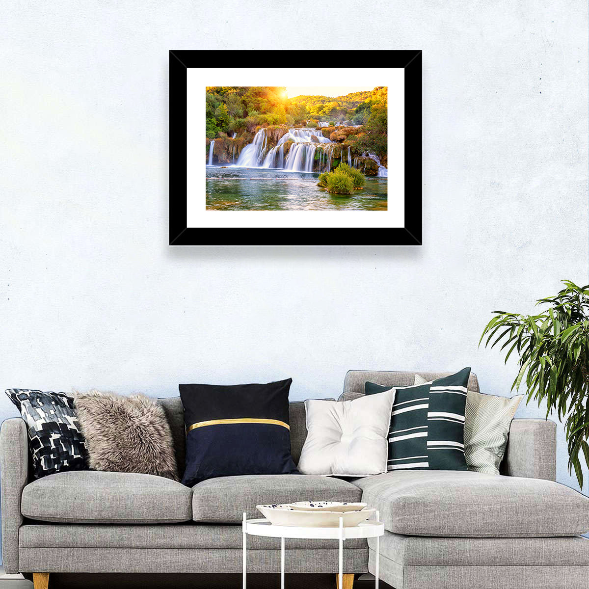 Skradinski Buk Waterfall at Golden Hour Wall Art