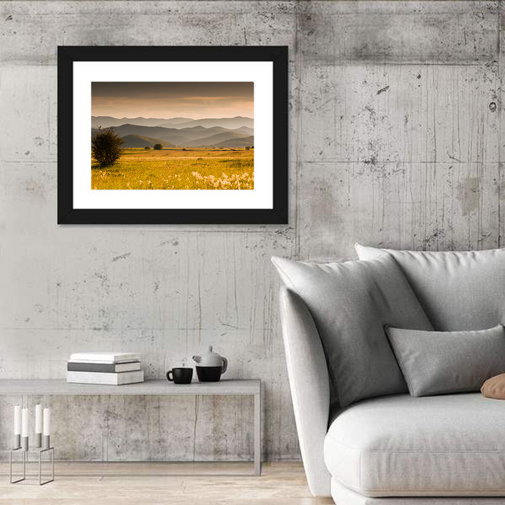 Golden Hour Countryside Hills Wall Art