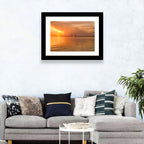 Øresund Bridge in Golden Light Wall Art