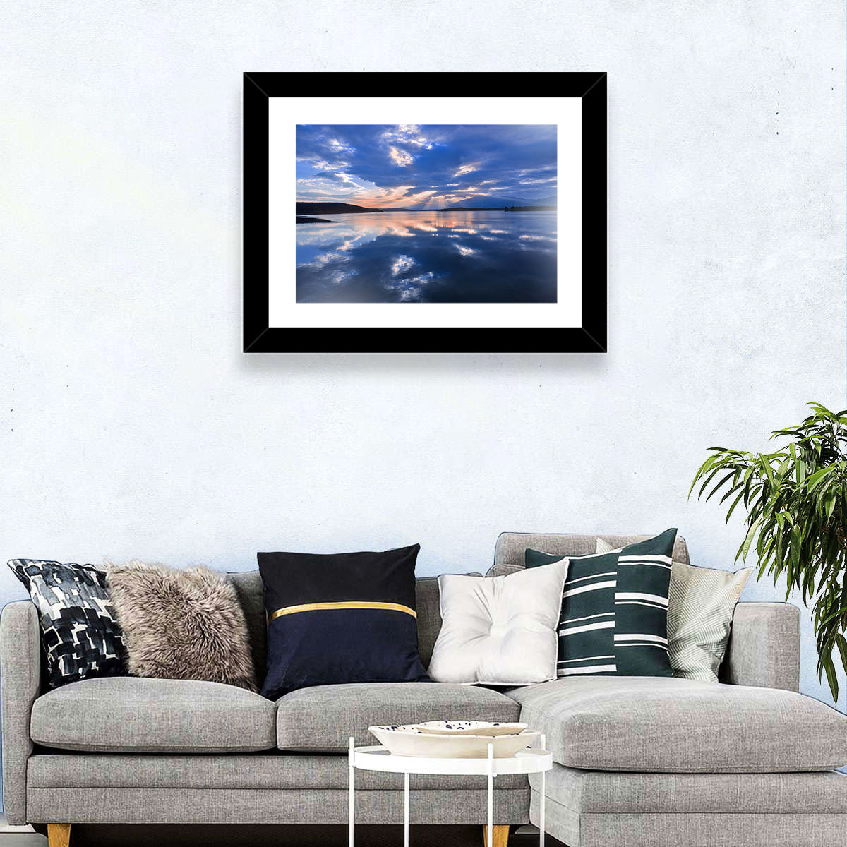 Cloudy Summer Lake Wall Art