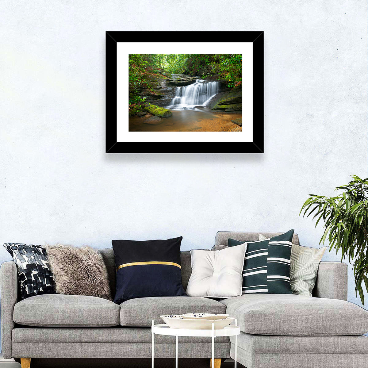 Blue Ridge Mountains Waterfall Wall Art