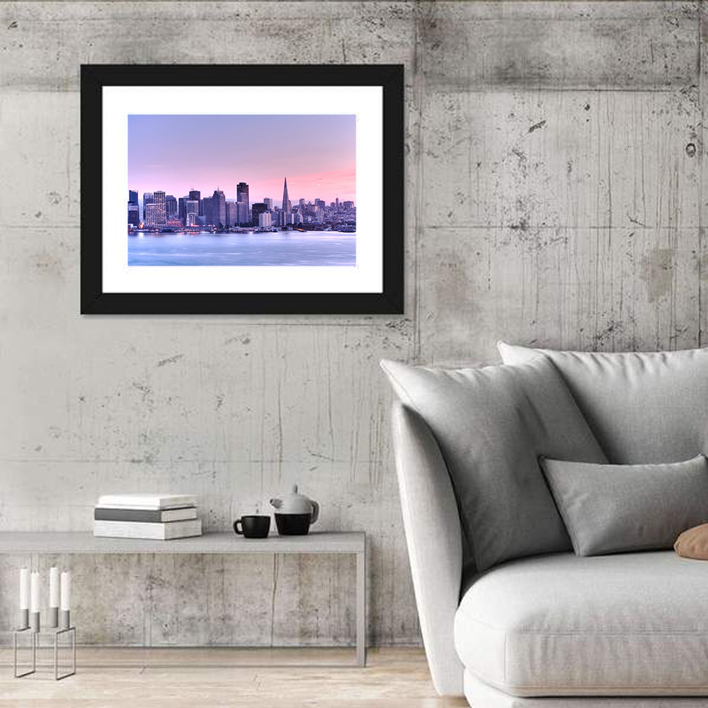 San Francisco Skyline at Lavender Dusk Wall Art