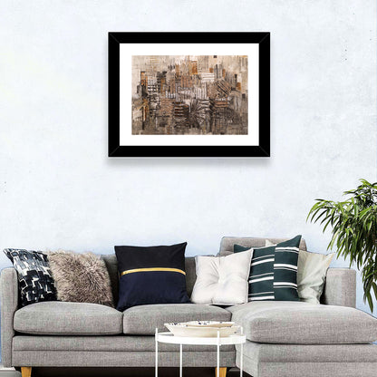 Skyline Strokes Abstract Pattern Wall Art