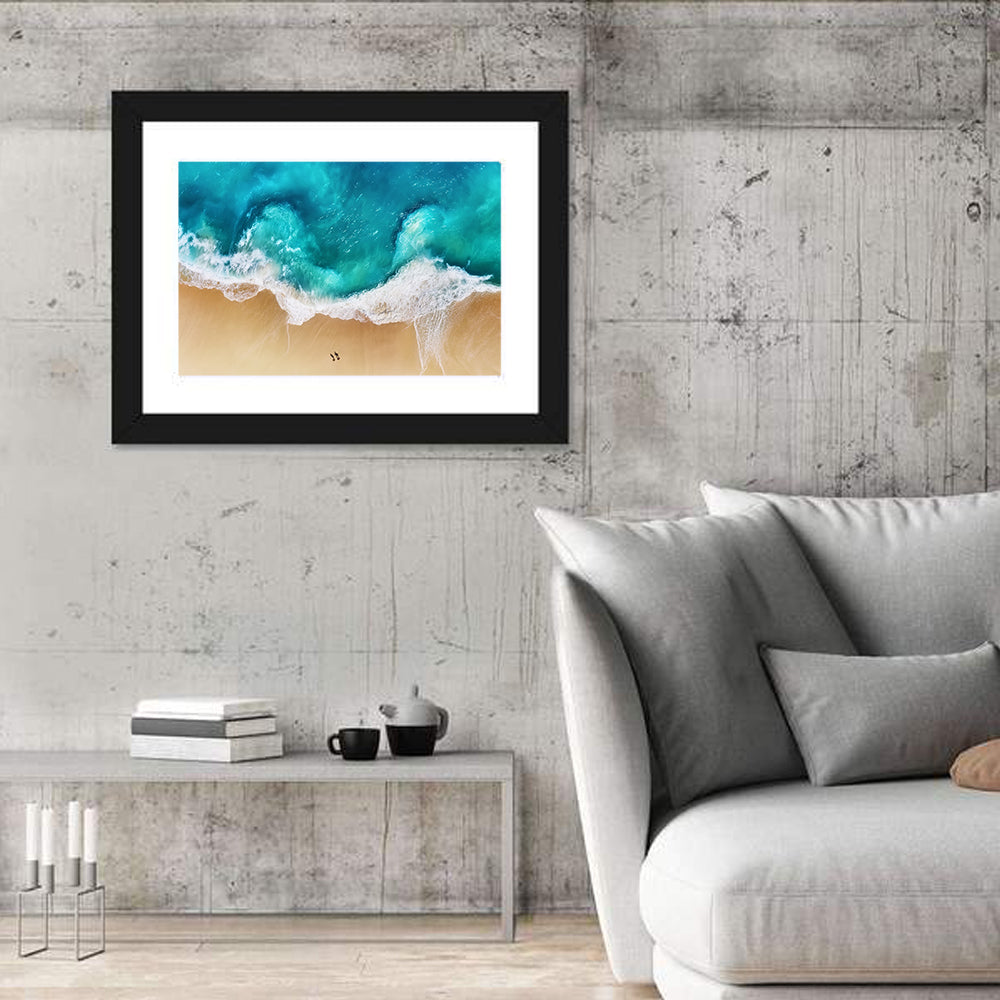 Turquoise Beach Aerial Wall Art
