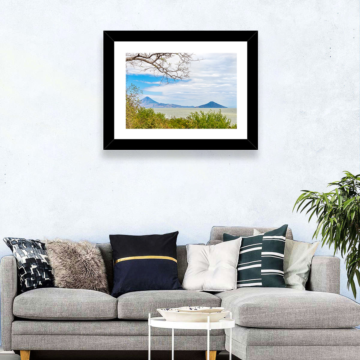 Xolotlan Lake Wall Art in a room, landscape