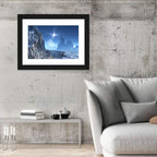 Nightfall on Frozen Alien World Wall Art