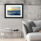 Sunset Over Calm Waves Wall Art