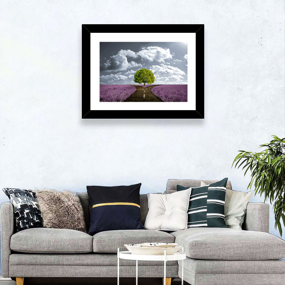 Lavender Meadow Crossroad Wall Art