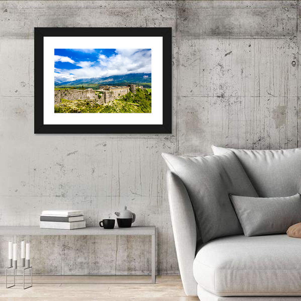 Gjirokastër Fortress Over Drino Valley Wall Art in a room, landscape
