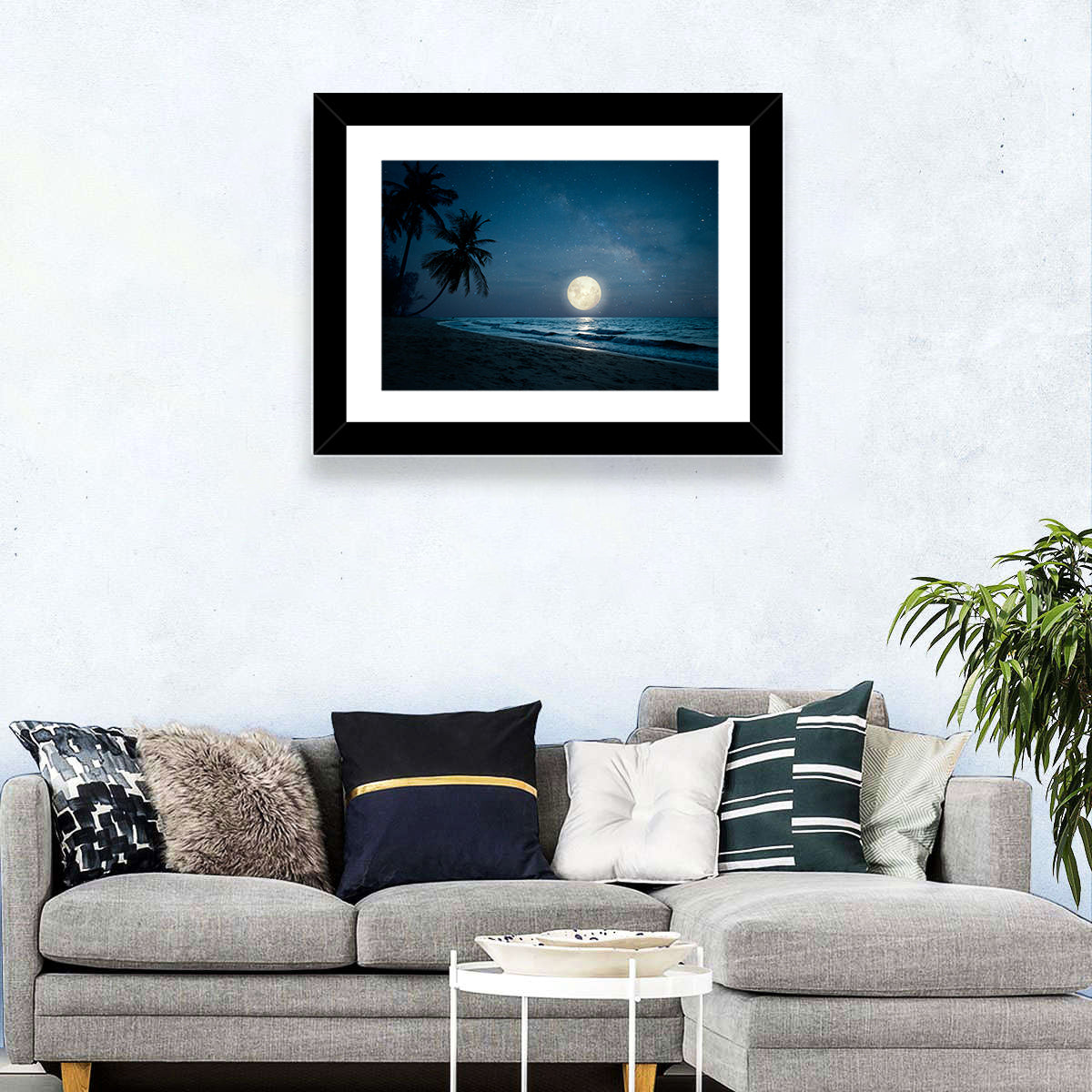 Palm Beach Moonset Wall Art