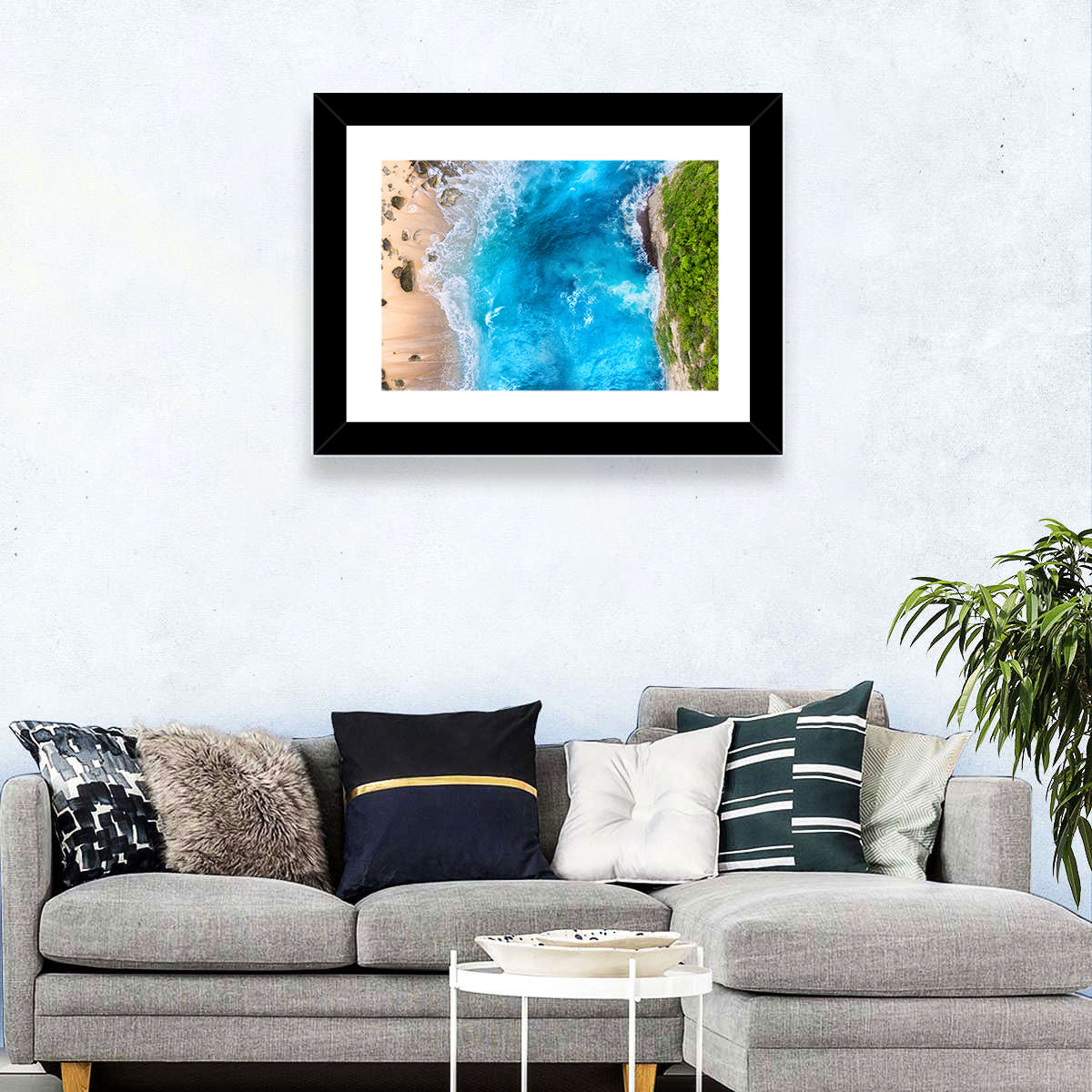 Aerial Sea Beach Wall Art