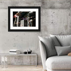 Ringed Planet Cityscape Wall Art